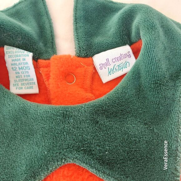 Lord & Taylor Halloween Pumpkin Costume Snap-up One-piece 12 Mo Custom - Picture 5 of 5